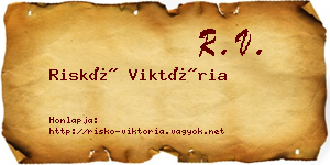 Riskó Viktória névjegykártya